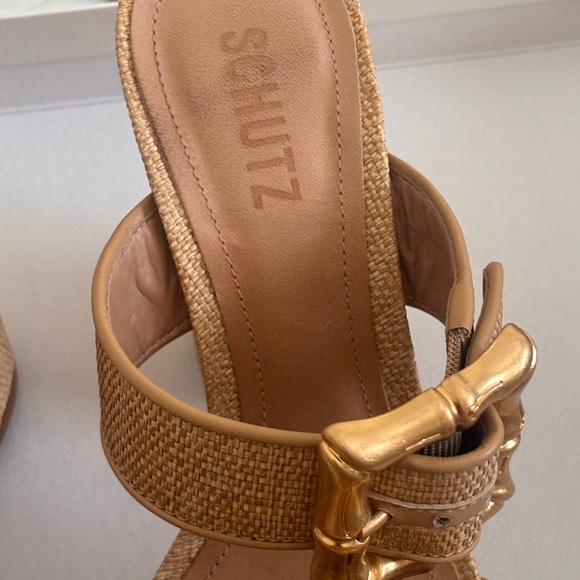 Enola Natural Leather Sandal by Schutz. - Picture 7 of 11